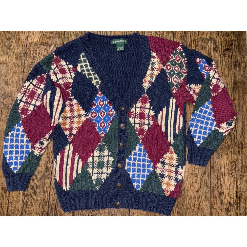 vintage bushwacker heavy weight cardigan sweater patterns M